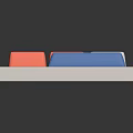 Colorful Custom Mechanical Keyboard with Yellow Enter Orange Tab Blue Shift and Pink Arrow Keys