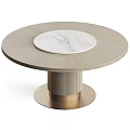 Modern Round Dining Table With Marble Top And Fluted Metal Leg In Various Styles