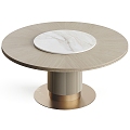 Modern Dining Table Round Dining Table Wooden Dining Table 3d model