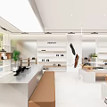 Modern Shoe Store Interior With Display Shelves And Showcased Shoes