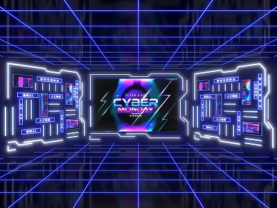 Science and Technology Future Activities Roadshow pop-up shop Conference Cyberpunk Style Stage Dance Beauty Chen Photo Card Area Photo Area 3d model