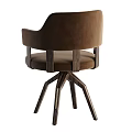 Modern Velvet Upholstered Dining Chairs With Brown Gray Green Colors And Wooden Legs