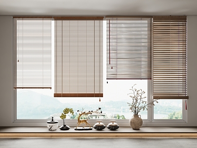 New Chinese Bamboo Curtain Roller Curtain model