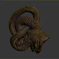 snake cobra venomous snake python reptile cold-blooded animal reptile 3d model