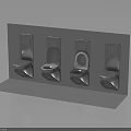 Silver Toilet Models On White Display Stand With Modern Design For Home Living Essentials