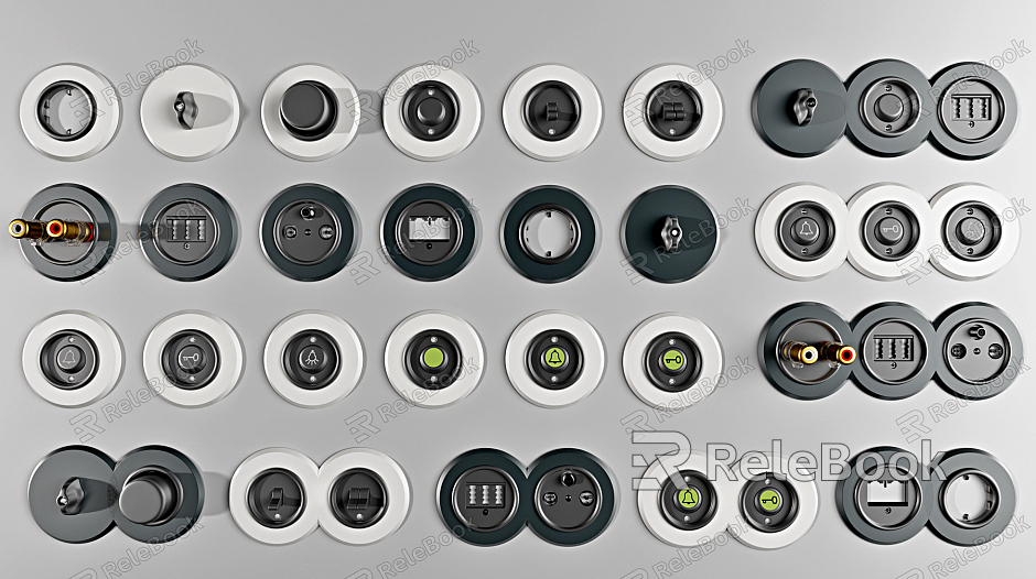 Modern socket circular switch socket model