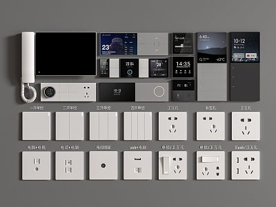 Switch socket panel model