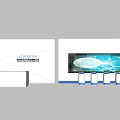 Modern Backdrop Wall Design With Digital Display And Blue LED Lighting 3d model