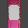 Fuchsia And White Vintage Car With Chrome Accents Classic Design Retro Body Lines