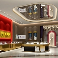 Light Luxury Jewelry Store Mall Inside Lao Fengxiang 3d model