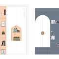 Two Tone Modern Wardrobe Designs With Mirrored Doors Open Shelves And Decorative Storage Nooks