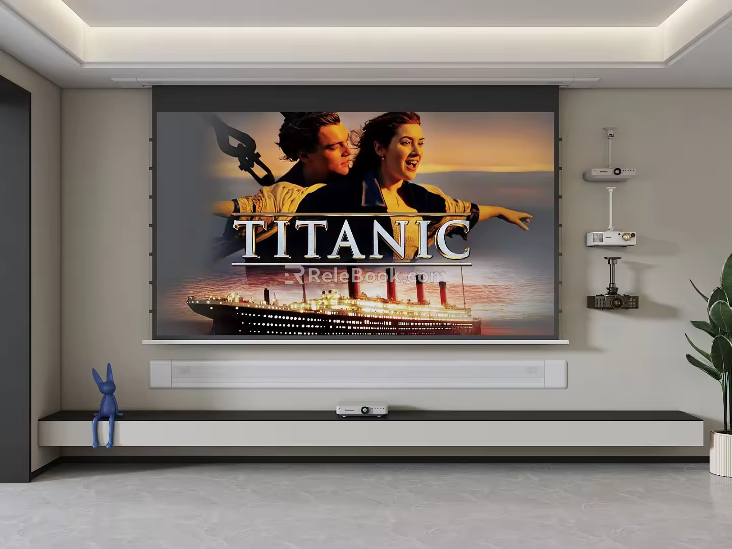 Projector screen 3d model