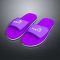 Purple KUMI Logo Home Slippers Comfortable Slide Design For Daily Wear