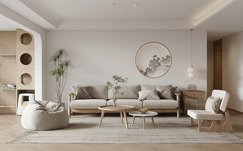 Japanese Living Room 3d model