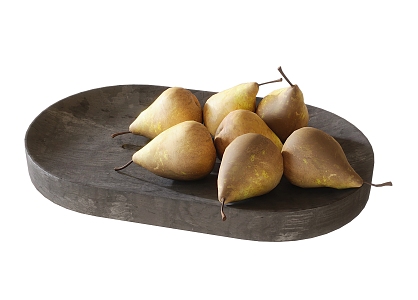 fruit ornaments pear fruit plate 3d model