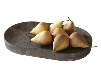 fruit ornaments pear fruit plate 3d model