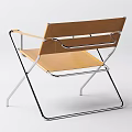 Modern Leisure Chair with Chrome Metal Frame and Gray Fabric Seat for Contemporary Living Space