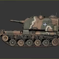 3D Rendered Military Camouflage Tank With Cannon Tracks And Detailed Design