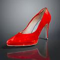 Elegant Red Velvet Pointed Toe High Heels Featuring Stiletto Heel And Fashionable Design