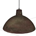 Modern Dome Shaped Brass Metal Ceiling Lamp For Home Interior Decor 3d model