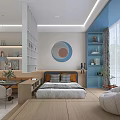 Modern Spacious Apartment Interior With Open Layout Wooden Flooring Comfortable Sofa And Natural Light