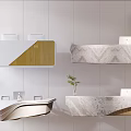 Modern Reception Desk Simple Front Desk Bar 3d model
