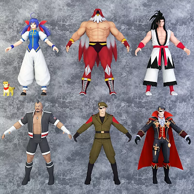 Modern Anime Characters 3d model Modern Anime Characters 3d model