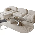 Modern Sofa Coffee Table Shaped Sofa Shaped Carpet Corner Sofa 3d model