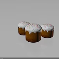 Three Delicious Cakes With White Dripping Frosting And Colorful Sprinkles