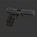 Modern Black Pistol Design With Sleek Metal Surface And Textured Grip