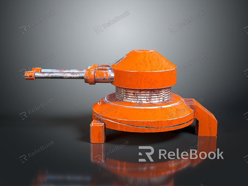 Turret Turntable Railgun Sci-fi Tower Defense Game Tower Defense Sci-fi Turret Game Turret Game Battery model