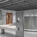 DAMIXS Modern Clothing Store Interior With Glass Windows Mannequins Display Counters And Display Areas