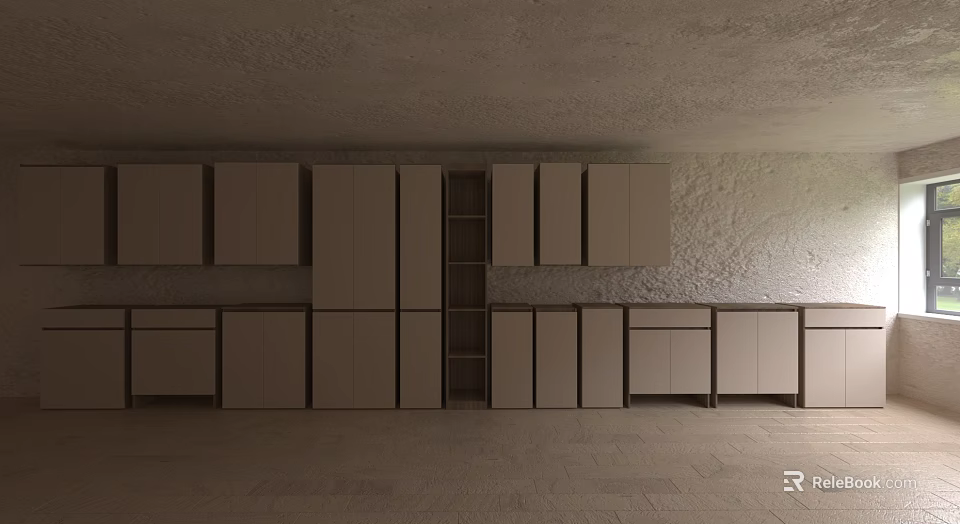 Modern Minimalist Shoe Cabinet With Open Shelves And Multiple Storage Units 3d model 