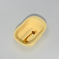 Yellow Baby Bath Tub With Giraffe Design Measurement Scale And Decorative Stars