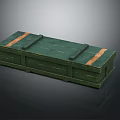 Green Vintage Wooden Box With Decorative Stripes And Smooth Surface Design
