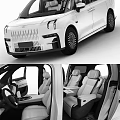 Luxury Modern Car Exterior With Unique Grille Design LED Headlights And Spacious Leather Seats Interior