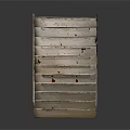 Bloody Stairs With Red Stain Marks On Each Step And Dark Background