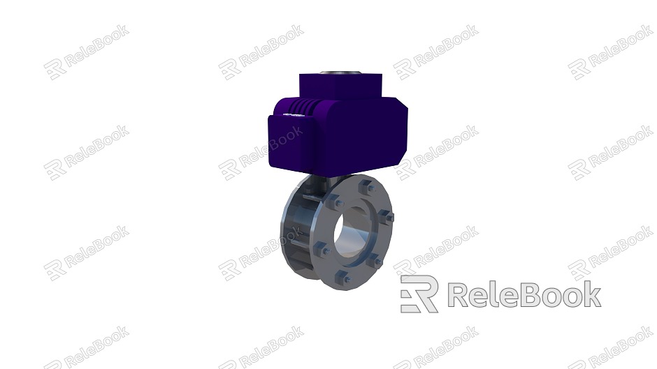 Electric butterfly valve model