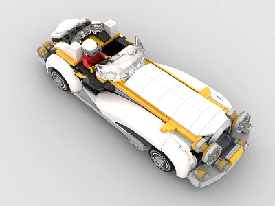 LEGO Toy sports car Car Vehicle Overrun Retro Convertible sports car 3d model