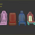Modern Furniture Seats In Gray And Yellow With Lighting Accents And Design Styles