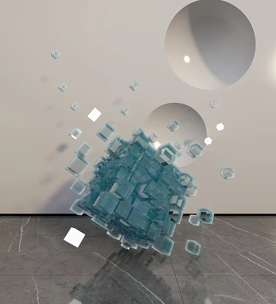 Modern Rubik's Cube 3d model