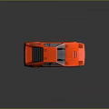 Red Sports Car With Streamlined Design Black Accents Shiny Surface And Reflective Floor