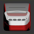 Red And Silver Handheld Computer Terminal Featuring Keyboard Display Screen And Receipt Printer