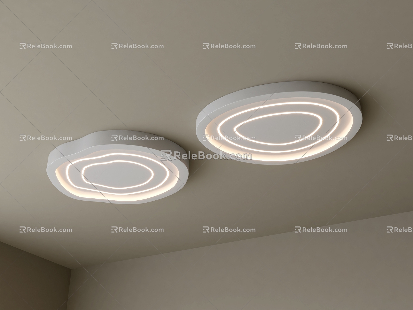 Modern Ceiling Lamp Round Ceiling Lamp Bedroom Lamp Art Shape Lamp Fashion Living Room Lamp Combination 3d model