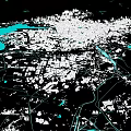 Aerial Planning of Urban City Layout with Water Bodies Road Networks and Buildings