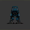 Smart Machine Robot With Blue Metallic Body And Detailed Mechanical Design