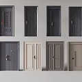 Security Doors with Multiple Styles Various Colors and Modern Home Security Design Features 3d model