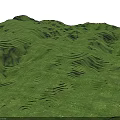 Lush Green Terraced Fields With Wavy Patterns On Mountainous Landscape View 3d model