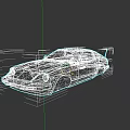 White Two Door Sports Car With Sleek Exterior And Aerodynamic Body Design
