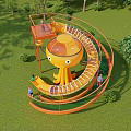 Modern slide indoor slide outdoor slide 3d model